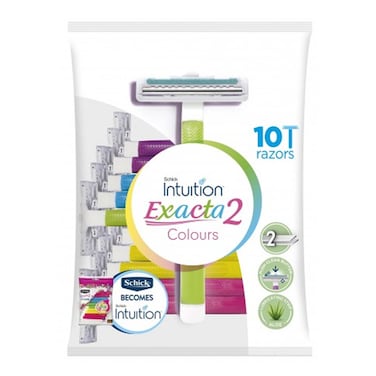 Schick Exacta 2 Colours Disposable Razor 10 Count