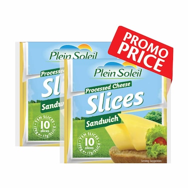 Plein Soleil Sandwich Processed Cheese Slices 170g x Pack of 2