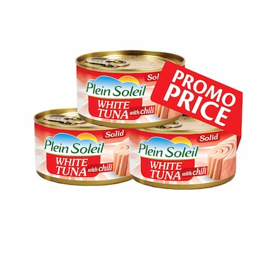 Plein Soleil White Tuna Chilli In Water 185GR X3