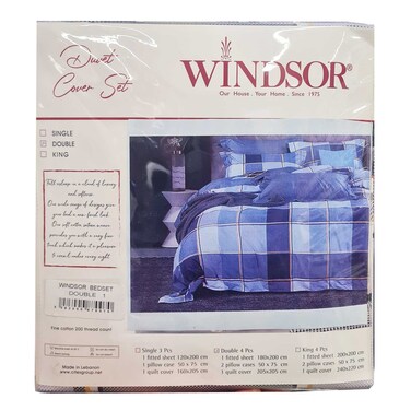 Windsor 100% Coton Bedset Double Assorted