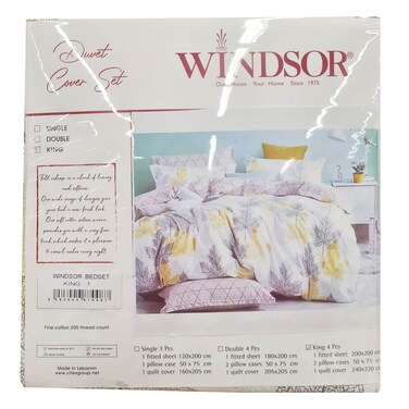 Windsor 100% Coton Bedset King Assorted