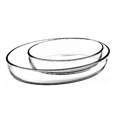 Glass Oval 1.6L 2 Pieces