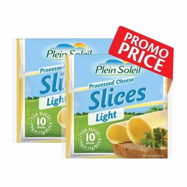 Plein Soleil Light Processed Cheese Slices 170g x Pack of 2 Special Price