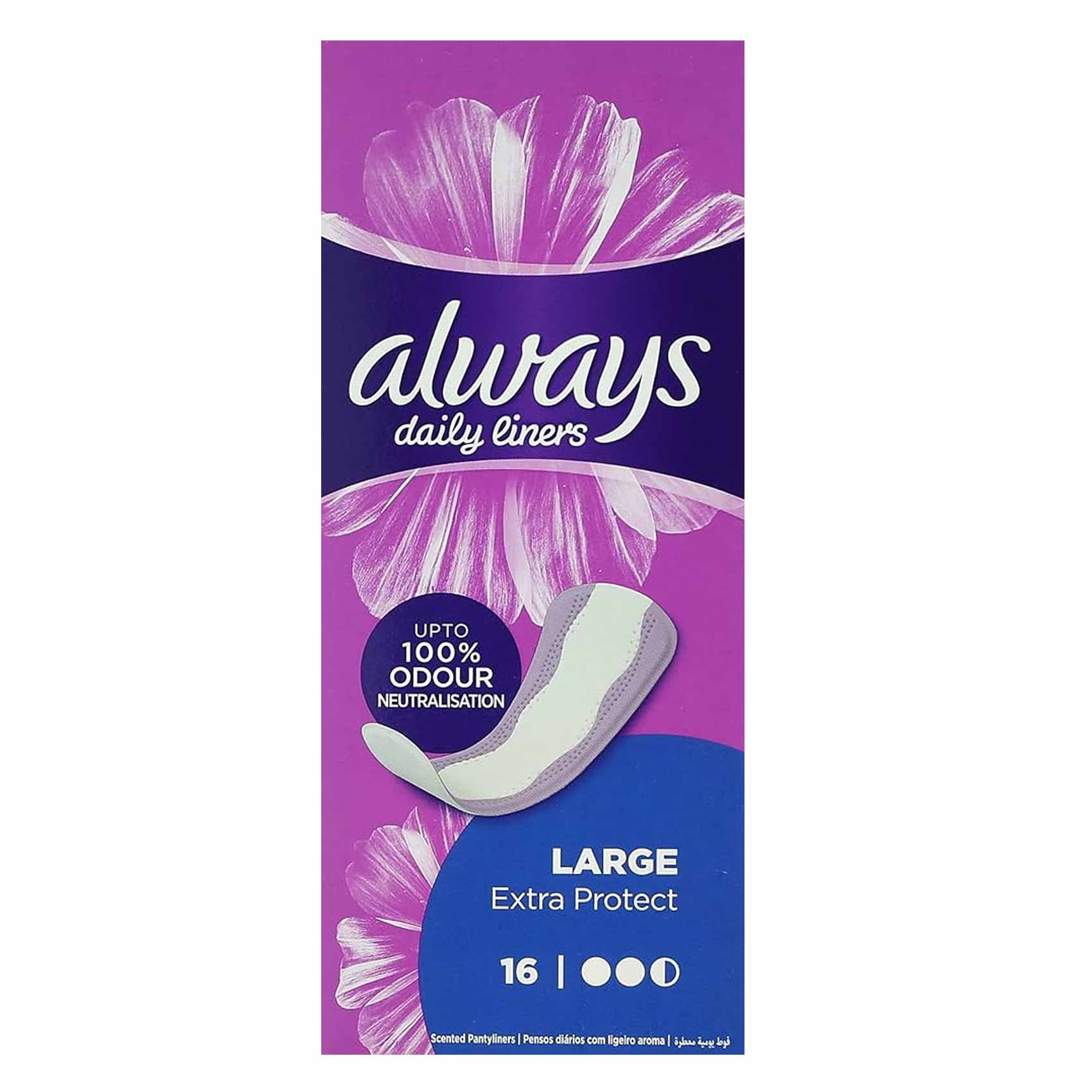 Always Everyday Large Pantyliners 16 Pieces