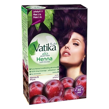 Vatika Henna Hair Color 3.16 Plum 6x10g
