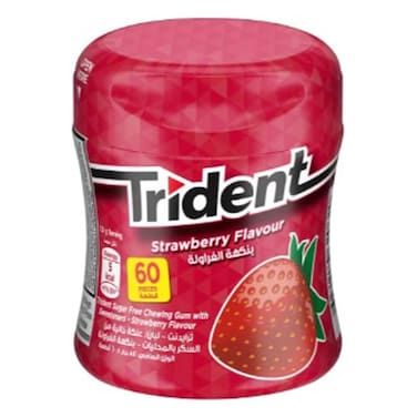 Trident Gum Strawberry Bottle 84GR