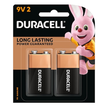 Duracell Battery Coppertop Double Alkaline 9 Volt Pack Of 2