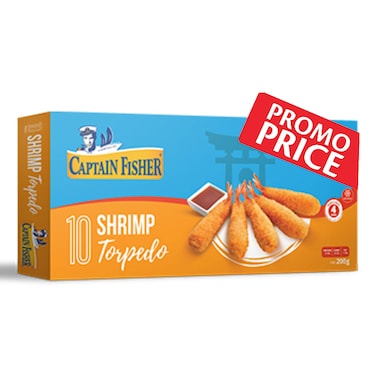 Captain Fisher Breaded Shrimp Torpedo 200GR Special Price