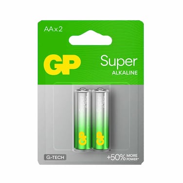 GP Super Alkaline Battery AA 2 Batteries