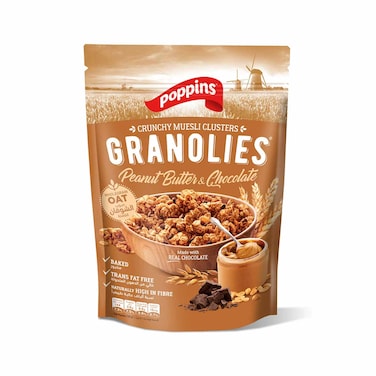 Poppins Granolies Peanut Butter and Chocolate 350GR