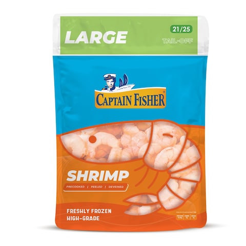 Captain Fisher Cooked Shrimps Large 400GR 20% Off