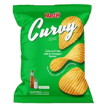 Master Chips Curvy Salt  and Vinegar 80GR