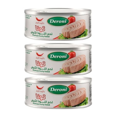 Deroni Tuna Chilli In Oil 185GR X3