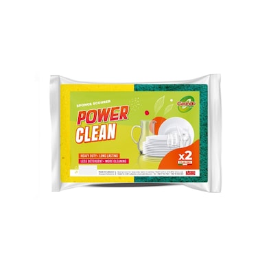 Cleando Clean Expert Double Scourer Sponge Large 2 Pieces