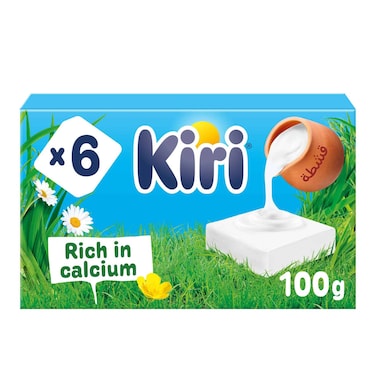 Kiri Spreadable 6 Portions Squares Cream Cheese  100g