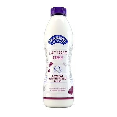 Taanayel Les Fermes Lactose Free Low Fat Pasteurized Milk 1L
