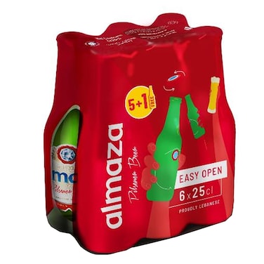 Almaza Pilsener Beer 250ML Pack of 5 + 1 Free