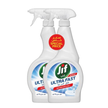 Jif Bathroom Spray Ultra Fast 500ML X2  15% Off