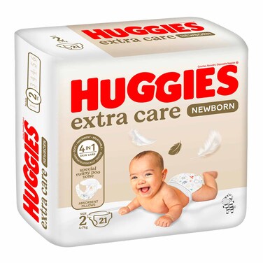 Huggies New Born Super Dry Diapers Size 2 4-6kg 21 Count