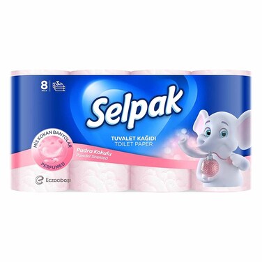 Selpak Perfumed 3 Ply Powder Scented Toilet Paper Rolls 6 + 2 Count free