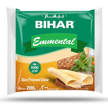 Bihar Emmental Processed Cheese Slices 180g