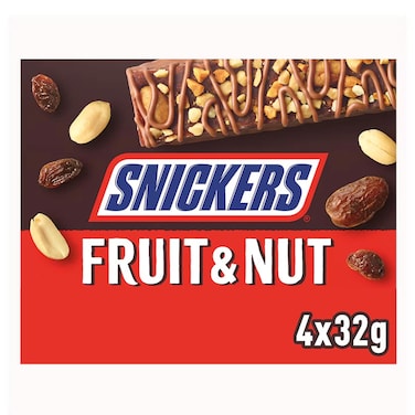 Snickers Triple Treat Fruit And Nut 4X32GR