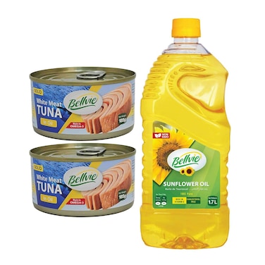Bellvie Tuna In Oil 185GRX2 + Oil 1.7L