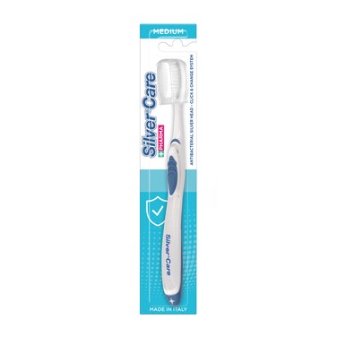 Silver Care+Pharma Antibacterial Toothbrush Medium