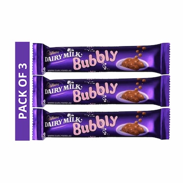 Cadbury Dairy Milk Bubbly 28GR X3