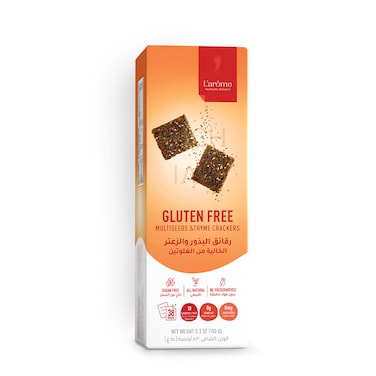 L'Arome Gluten Free Thyme Crackers