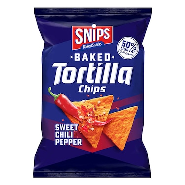 Snips Tortilla Sweet Chili 125GR 50 Percent Less Fat
