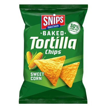 Snips Tortilla Sweet Corn 125GR 50 Percent Less Fat
