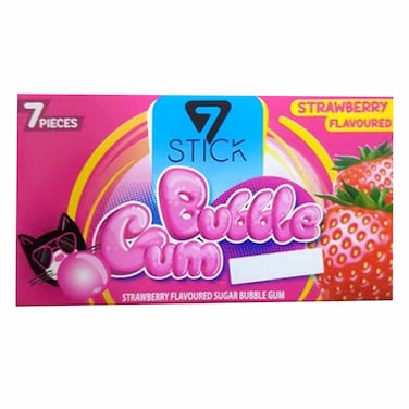 7 Sticks Bubble Gum Strawberry  14.5GR
