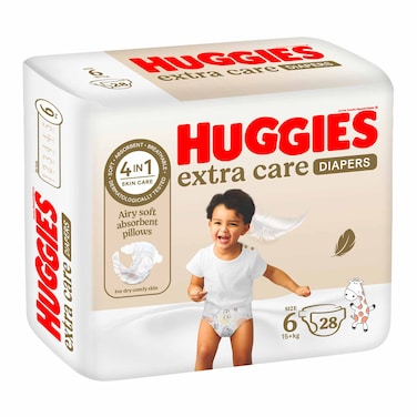 Huggies Extra Care 28 Diaper Size 6 15+ KG 