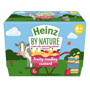 Heinz Fruity Medley Custard 4X100GR