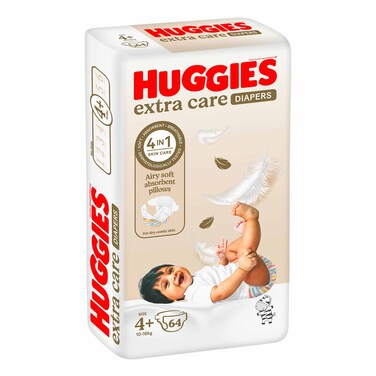 Huggies Extra Care Jumbo 10-16KG 64 Diapers