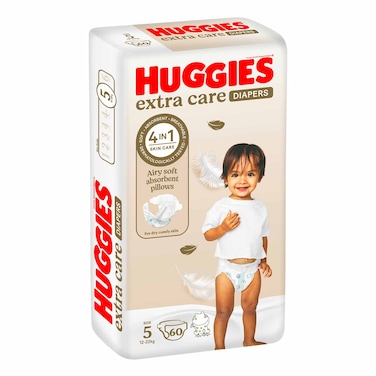 Huggies Extra Care Jumbo 12-22KG 60 Diapers