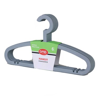 Gab Hanger 6 Pieces Silver