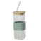 Square Glass Cup Green 400ML