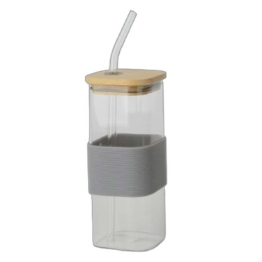 Square Glass Cup Grey 400ML