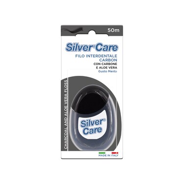 Silver Care Floss Charcoal And Aloe Vera 50ML