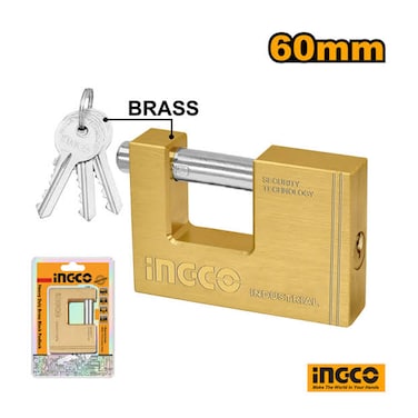 Ingco Brass Block Padlock 60Mm