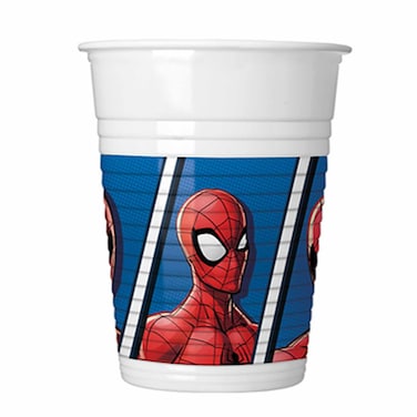 8 Plastc Cup Spiderman Up 200ML