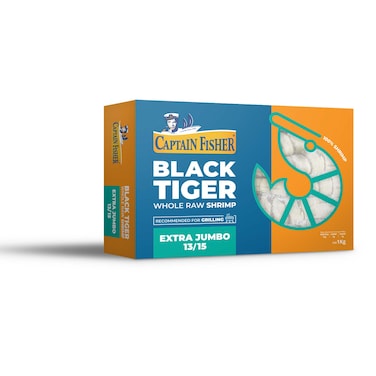 Captain Fisher Black Tiger Shrimp 13/15 1KG