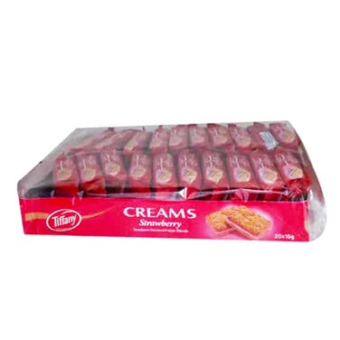 Tifanny Cream Strawberry Biscuits 20X16GR