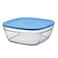 Duralex Storage Box Square 23CM With Blue Lid