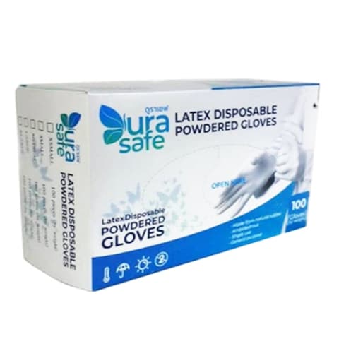 Urasafe Latex Gloves 100 Pieces  L