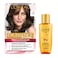 Excellence Hair Color 4 Chestnut Brown + Oil Hair Enhancer Serum