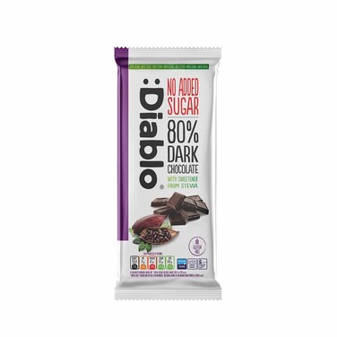 Diablo Stevia Dark Chocolate 80% 75GR