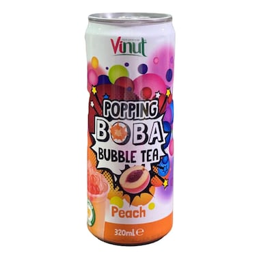 Vinut Popping Boba Bubble Tea Peach 320ML
